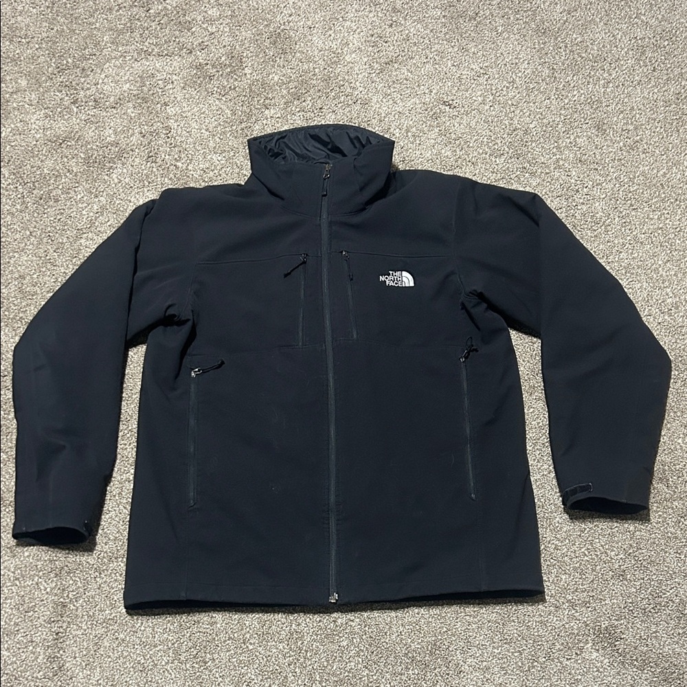 The North Face Men's Black Jacket, Size Large.
Hood not included.